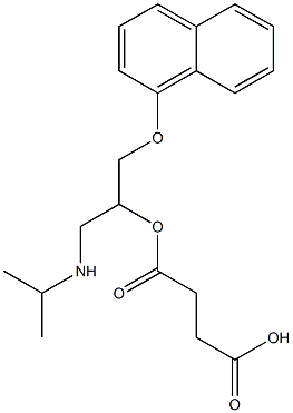 Butanedioic acid,1-[1-[[(1-methylethyl)amino]methyl]-2-(1-naphthalenyloxy)ethyl] ester 化学構造式