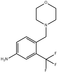 4-(モルホリノメチル)-3-(トリフルオロメチル)アニリン 化学構造式
