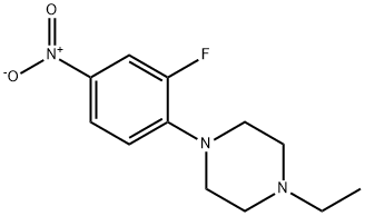1-Ethyl-4-(2-fluoro-4-nitrophenyl)piperazine Struktur