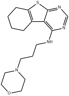 N-(3-morpholinopropyl)-5,6,7,8-tetrahydrobenzo[4,5]thieno[2,3-d]pyrimidin-4-amine Structure