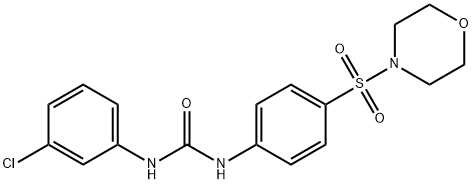 1-(3-chlorophenyl)-3-(4-morpholin-4-ylsulfonylphenyl)urea Struktur