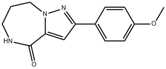 5,6,7,8-TETRAHYDRO-2-(4-METHOXYPHENYL)PYRAZOLO[1,5-A][1,4]DIAZEPIN-4-ONE,723339-42-2,结构式