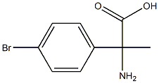 2-Amino-2-(4-bromophenyl)propanoic acid 化学構造式