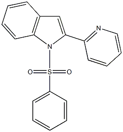 1H-Indole, 1-(phenylsulfonyl)-2-(2-pyridinyl)- Structure