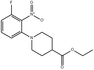 Ethyl 1-(3-fluoro-2-nitrophenyl)piperidine-4-carboxylate Struktur