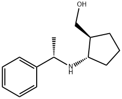 (1S,2S)-2-hydroxymethyl-cyclopentyl-[(1'S)-phenylethyl]amine hydrochloride Structure