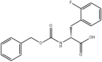 2-fluoro-N-[(phenylmethoxy)carbonyl]- D-Phenylalanine 化学構造式