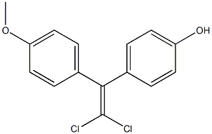 4-[α-(ジクロロメチレン)-4-メトキシベンジル]フェノール 化学構造式