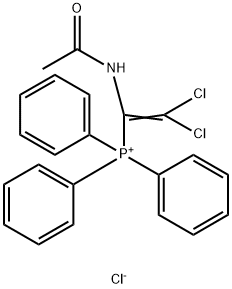 Phosphonium, [1-(acetylamino)-2,2-dichloroethenyl]triphenyl-, chloride Struktur