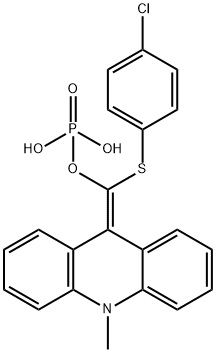 {[(4-chlorophenyl)sulfanyl](10-methyl-9,10-dihydroacridin-9-ylidene)methoxy}phosphonic acid 结构式