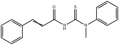 N-{[methyl(phenyl)amino]carbonothioyl}-3-phenylacrylamide Structure