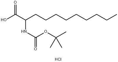 Boc-2-aminoUndecanoic acid hydrochloride 化学構造式