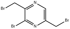 Pyrazine, 3-bromo-2,5-bis(bromomethyl) Structure