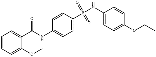 N-(4-{[(4-ethoxyphenyl)amino]sulfonyl}phenyl)-2-methoxybenzamide Struktur