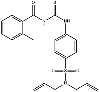 N-[[4-[bis(prop-2-enyl)sulfamoyl]phenyl]carbamothioyl]-2-methylbenzamide Structure