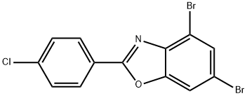 4,6-Dibromo-2-(4-chlorophenyl)-benzoxazole Structure