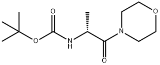tert-butyl (R)-1-morpholino-1-oxopropan-2-ylcarbamate Struktur