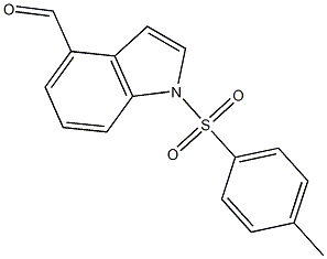 1H-Indole-4-carboxaldehyde, 1-[(4-methylphenyl)sulfonyl]- 化学構造式