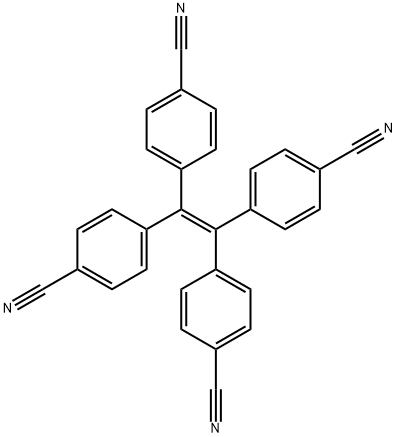 4-[1,2,2-トリス(4-シアノフェニル)エテニル]ベンゾニトリル 化学構造式
