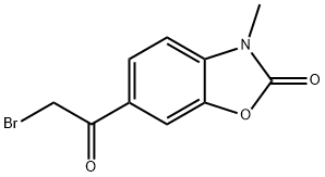 6-(2-溴乙酰)-3-甲基苯并[D]噁唑-2(3H)-酮,79851-85-7,结构式