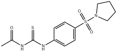 N-({[4-(1-pyrrolidinylsulfonyl)phenyl]amino}carbonothioyl)acetamide Structure