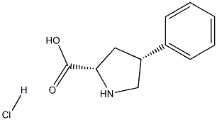 (2S,4R)-4-苯基吡咯烷-2-甲酸盐酸盐, 82087-67-0, 结构式