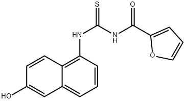 N-[(6-Hydroxy-1-naphthyl)carbamothioyl]-2-furamide, 827001-82-1, 结构式