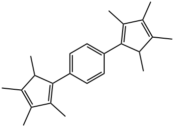 1,4-二(2,3,4,5-四甲基环戊烯基-1,3-二烯基)苯, 82734-26-7, 结构式