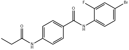 N-(4-bromo-2-fluorophenyl)-4-(propanoylamino)benzamide Structure