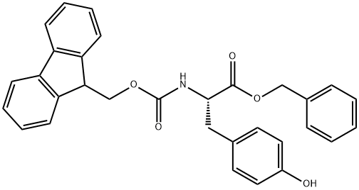 L-Tyrosine, N-[(9H-fluoren-9-ylmethoxy)carbonyl]-, phenylmethyl ester Structure