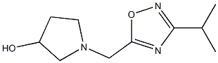 3-Pyrrolidinol, 1-[[3-(1-methylethyl)-1,2,4-oxadiazol-5-yl]methyl]-,832715-05-6,结构式