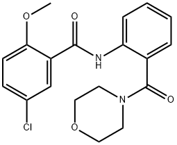 5-chloro-2-methoxy-N-[2-(morpholine-4-carbonyl)phenyl]benzamide Struktur