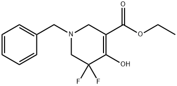 1-Benzyl-5,5-Difluoro-4-Oxo-Piperidine-3-Carboxylic Acid Ethyl Ester Struktur