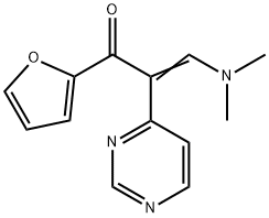 3-(dimethylamino)-1-(2-furyl)-2-pyrimidin-4-ylprop-2-en-1-one|