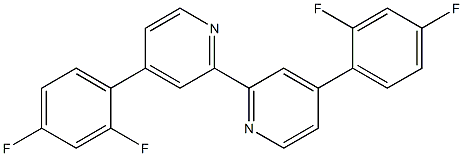 2,2'-Bipyridine, 4,4'-bis(2,4-difluorophenyl)- Structure