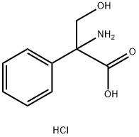 2-amino-3-hydroxy-2-phenylpropanoic acid hydrochloride Structure