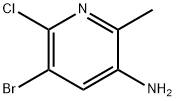 5-溴-6-氯-2-甲基吡啶-3-胺 结构式