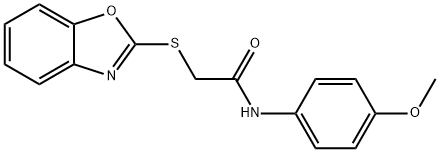 2-(benzo[d]oxazol-2-ylthio)-N-(4-methoxyphenyl)acetamide Struktur