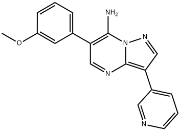 6-(3-methoxyphenyl)-3-(pyridin-3-yl)pyrazolo[1,5-a]pyrimidin-7-amine Structure