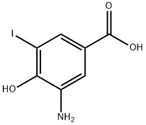 3-Amino-4-hydroxy-5-iodo-benzoic acid 结构式
