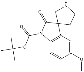 tert-Butyl 5-methoxy-2-oxospiro[indoline-3,3-pyrrolidine]-1-carboxylate Struktur