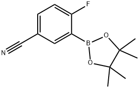 4-Fluoro-3-(4,4,5,5-tetramethyl-1,3,2-dioxaborolan-2-yl)benzonitrile Structure