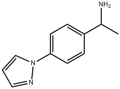 1-[4-(1H-吡唑-1-基)苯基]乙烷-1-胺, 866782-06-1, 结构式