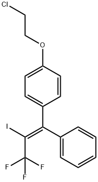 1-(2-氯乙氧基)-4-(3,3,3-三氟-2-碘-1-苯基丙-1-烯-1-基)苯, 867182-60-3, 结构式