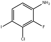 3-氯-2-氟-4-碘苯胺,874840-61-6,结构式