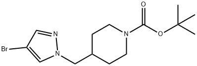 tert-butyl 4-[(4-bromo-1H-pyrazol-1-yl)methyl]piperidine-1-carboxylate, 877401-26-8, 结构式