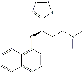 (R)-N,N-dimethyl-3-(naphthalen-1-yloxy)-3-(thiophen-2-yl)propan-1-amine Struktur