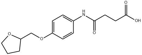 4-oxo-4-{[4-(tetrahydro-2-furanylmethoxy)phenyl]amino}butanoic acid Struktur
