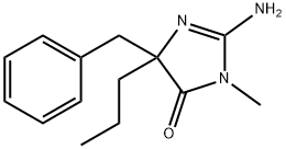2-Imino-5-benzyl-3-methyl-5-propyl-imidazolidin-4-one Structure