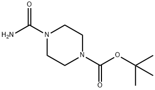 4-氨基甲酰基哌嗪-1-羧酸叔丁酯 结构式